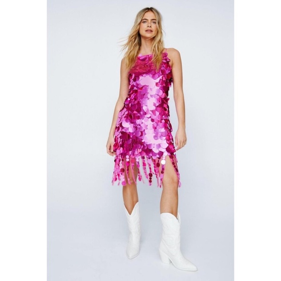 Nasty Gal Pink Sequin Dress - Picture 12 of 12